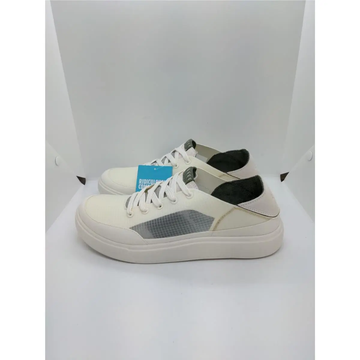 Reef Swellsole Navigator Casual Shoes White/forest Sz 9.5