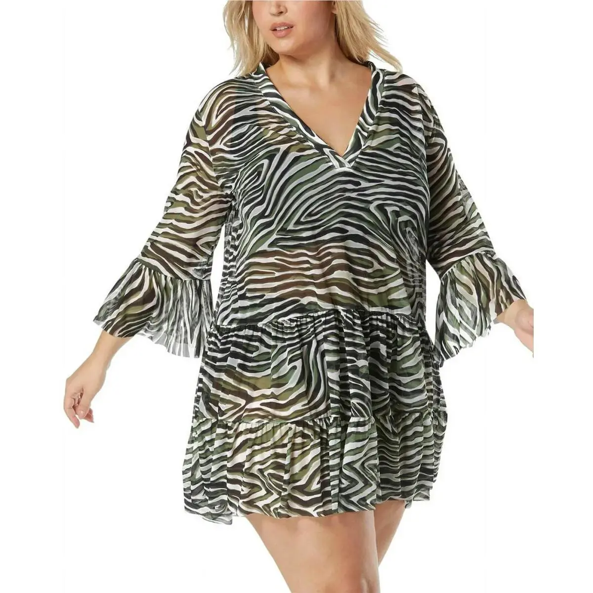 Coco Reef L76855 Womens Green Enchant Cover Up Dress Size M - Green