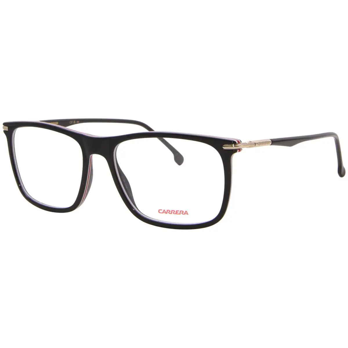 Carrera 289 M4P Eyeglasses Men`s Striped Black Full Rim Rectangle Shape 54mm