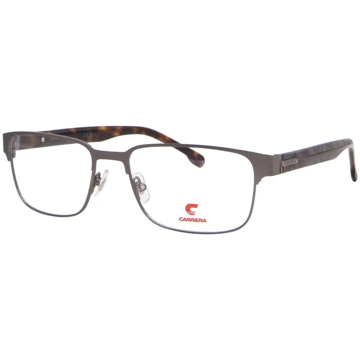 Carrera 8891 Cag Eyeglasses Men`s Matte Dark Ruthenium/havana Full Rim 56mm - Frame: Silver