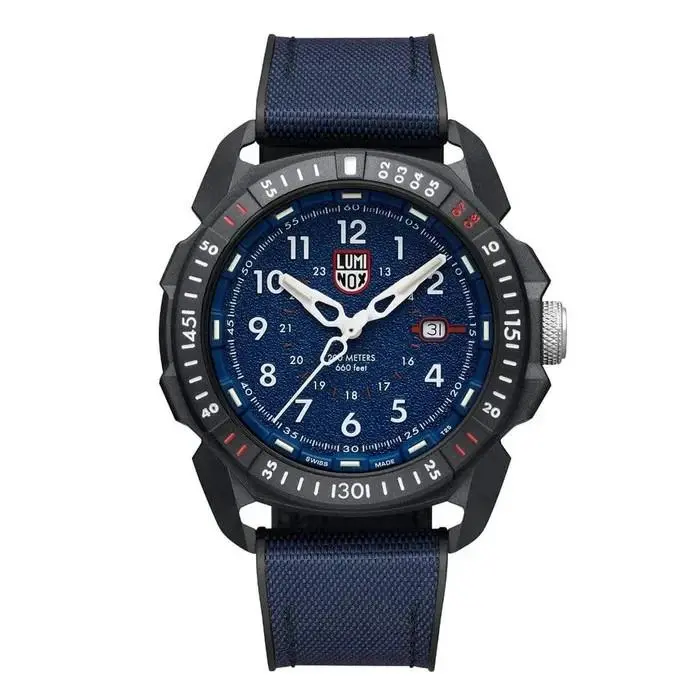 Ice-sar Arctic Man`s Navy Dial Rubber Strap Watch - XL.1003.ICE by Luminox