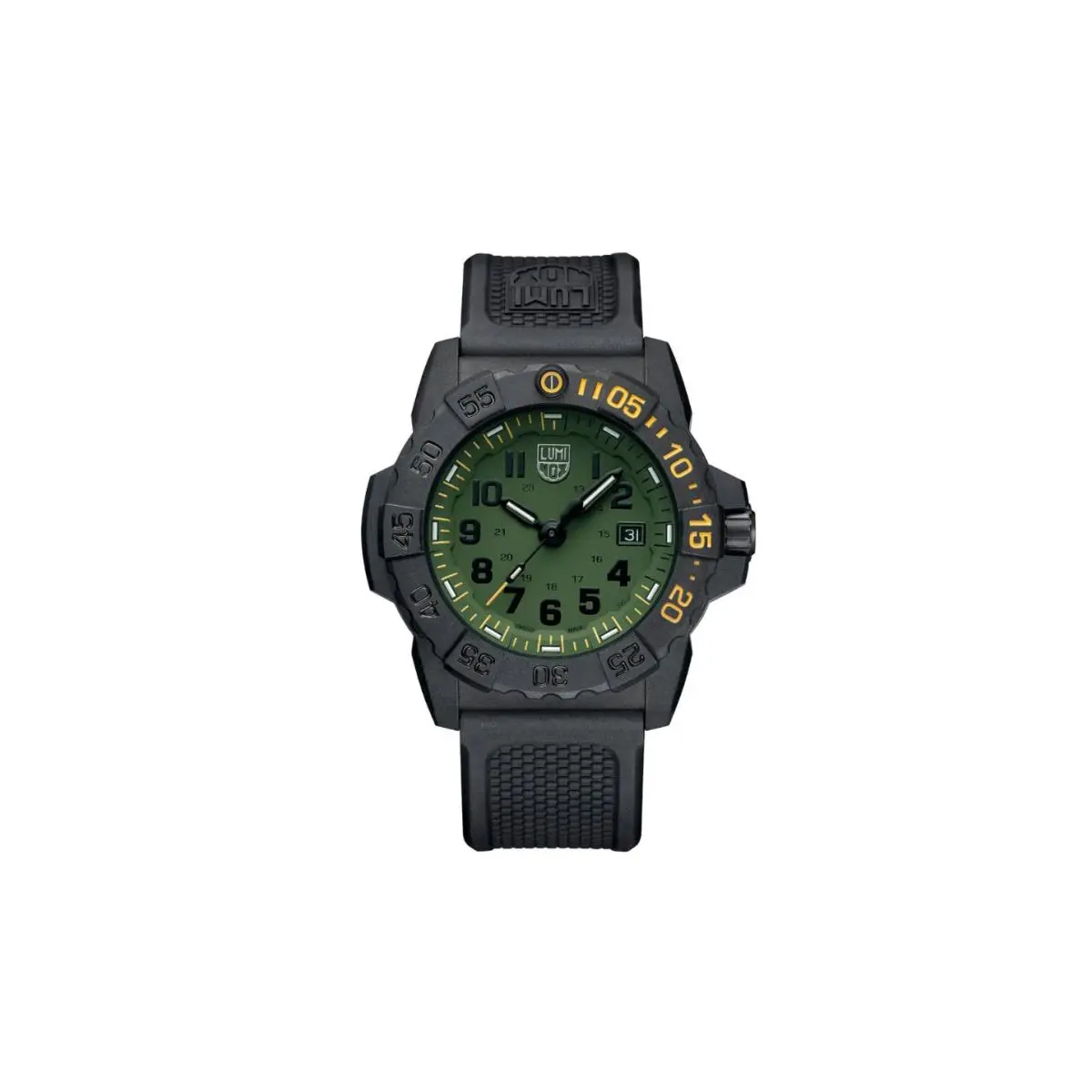 Luminox Navy Seal Foundation 3500 Series Military Dive Watch XS.3517.NSF.SET - Dial: Green, Band: Black, Green, Bezel: Black