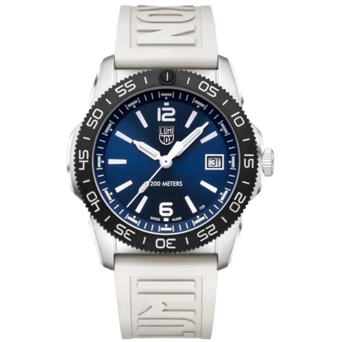Men`s Watch Pacific Diver Dark Blue Dial White Rubber Strap XS.CA23M by Luminox