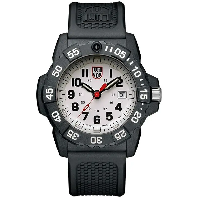 Luminox White Dial Black Carbonox Swiss Quartz 3507