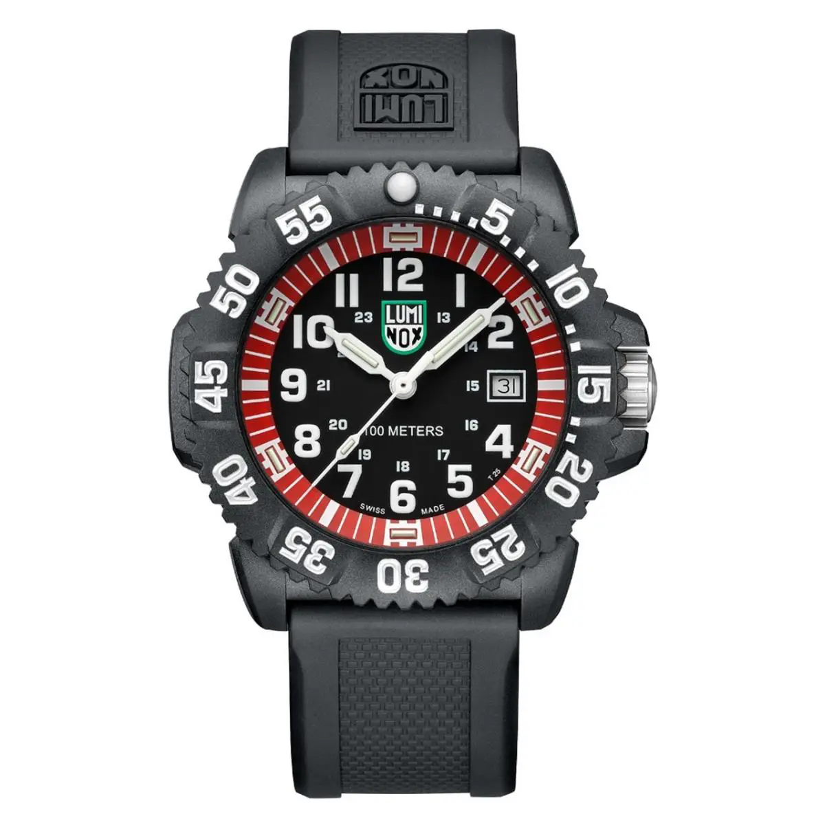 Luminox Sea Lion Carbonox Men`s Black Dial Silicone Strap Watch X2.2051