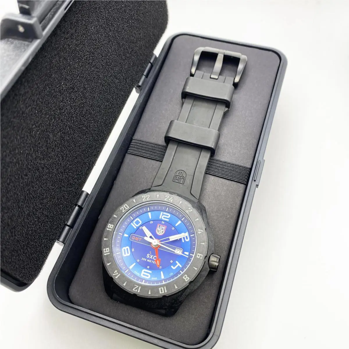 Luminox Xcor Aerospace 45mm Carbon Gmt Blue Dial Quartz Mens Watch XX.5023.XS
