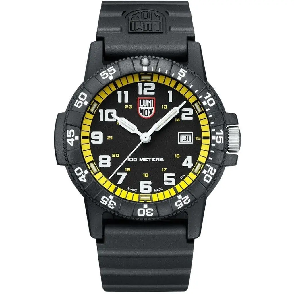 Luminox Leatherback Sea Turtle Giant Outdoor Watch 44mm Blackwhite Yellow 10ATM