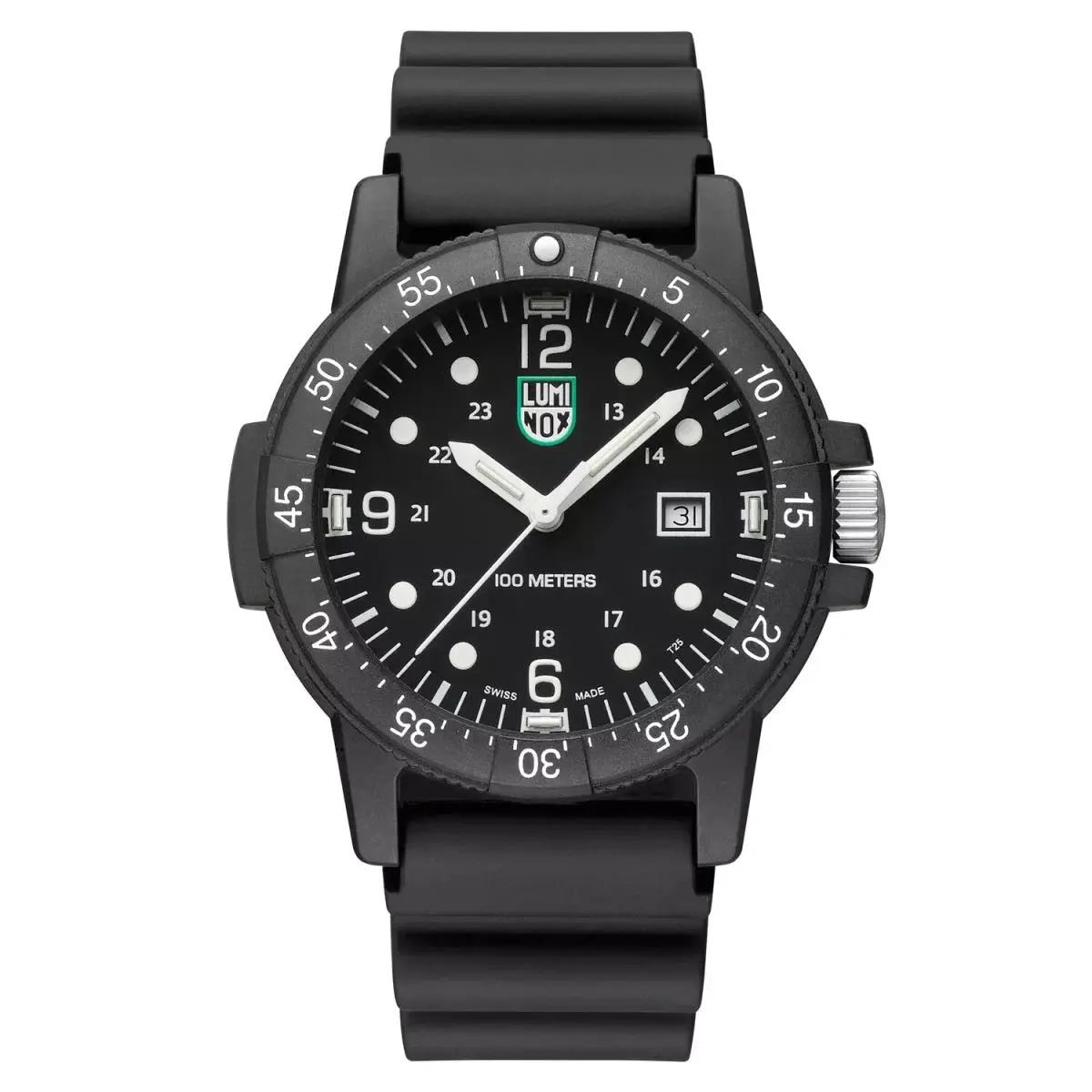 Sea Bass Men`s Carbonox Black Dial Rubber Strap Watch - X2.2001 by Luminox