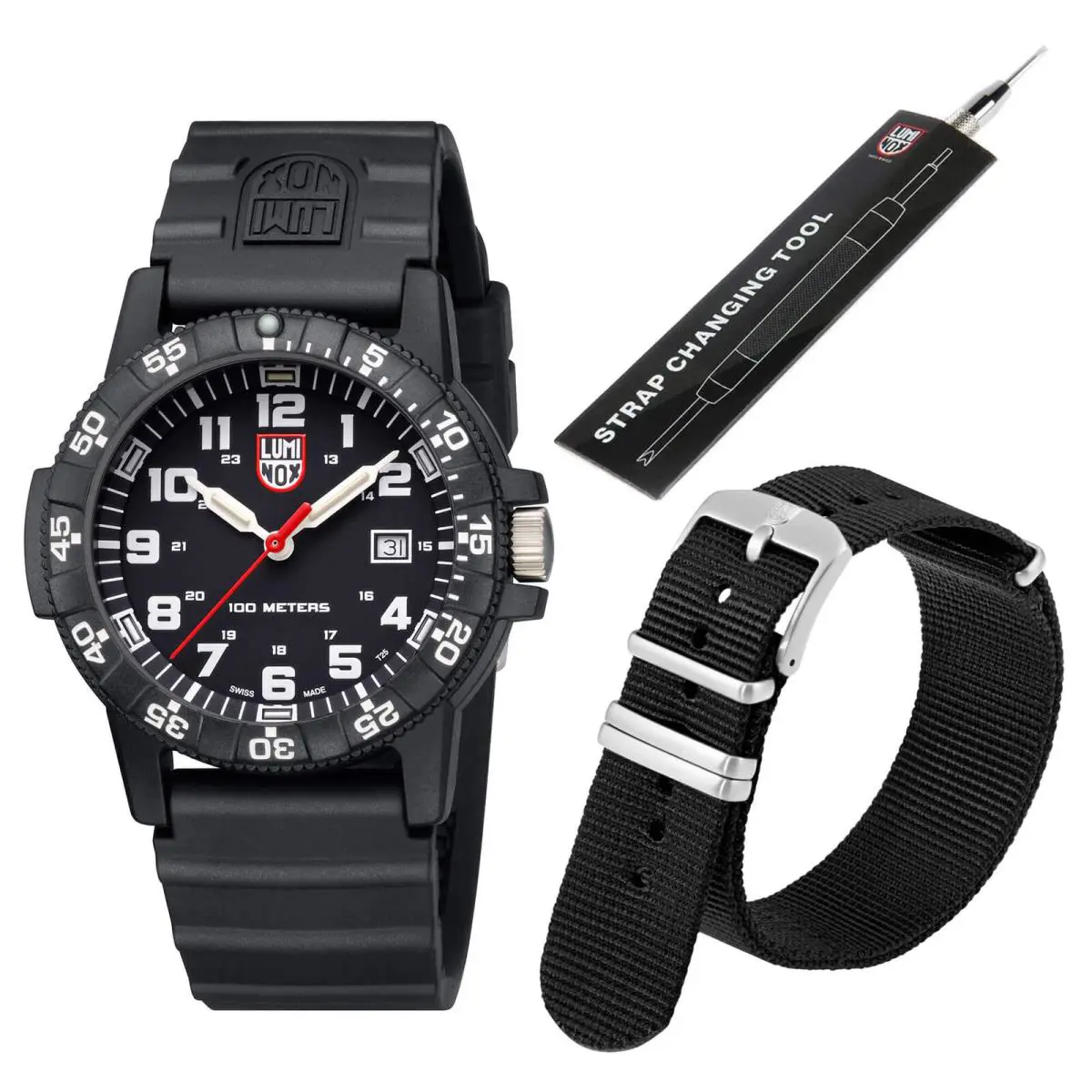 Luminox 0321 Sea Turtle Giant Men`s Black Dial Watch Set