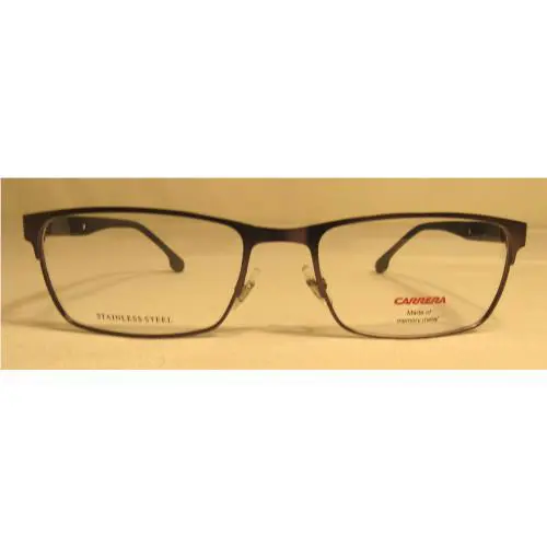 Carrera 8849 09T9 Mtruth Blue Ruthenium Blue Mens Eyeglasses Stainless Steel 55