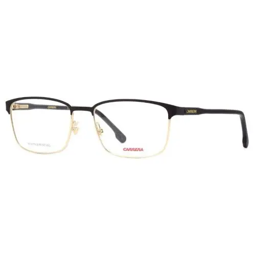 Carrera 262 02M2 00 Black Gold Rectangular Men`s Eyeglasses