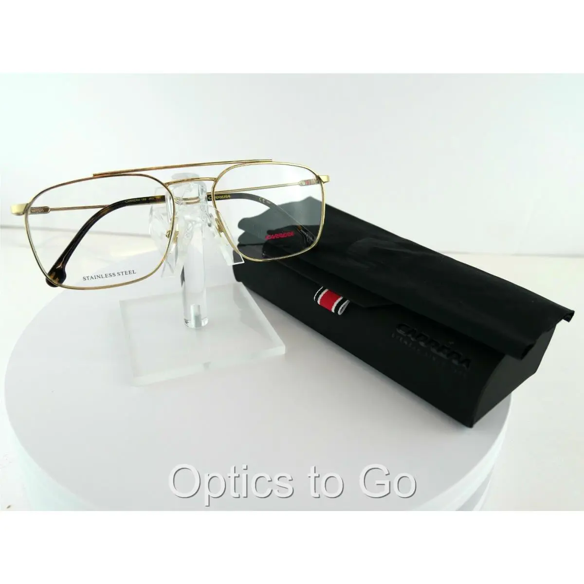 Carrera CA 189 J5G YG 57-17-145 XL Sizing Memory Metal Eyeglass Frames