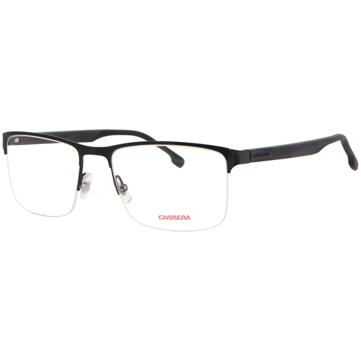 Carrera 8870 807 Eyeglasses Men`s Black Semi Rim Rectangle Shape 55mm - Frame: Black