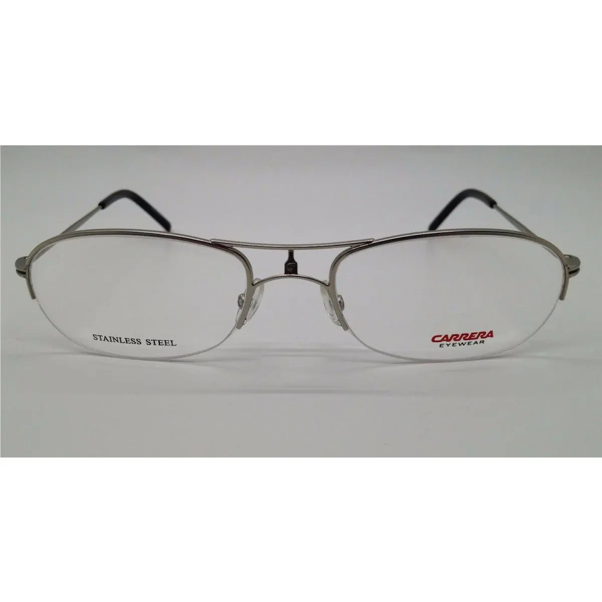 Carrera CA7551 Silver 011 Metal Semi Rim Eyeglasses Frame 54-19-135 RX