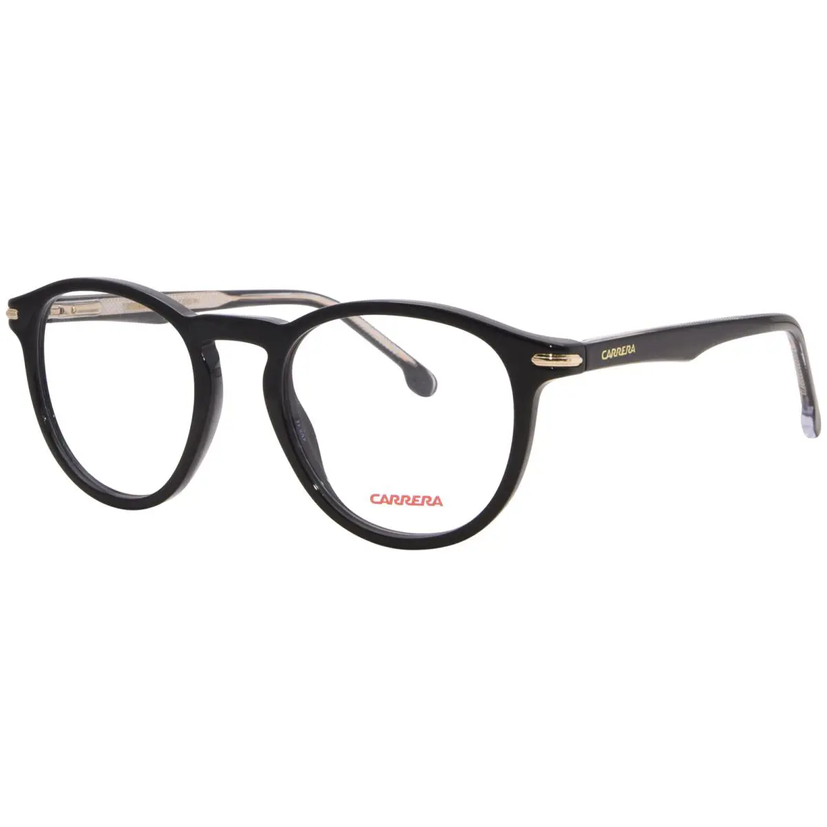 Carrera 287 807 Eyeglasses Men`s Black Full Rim Round Shape 49mm