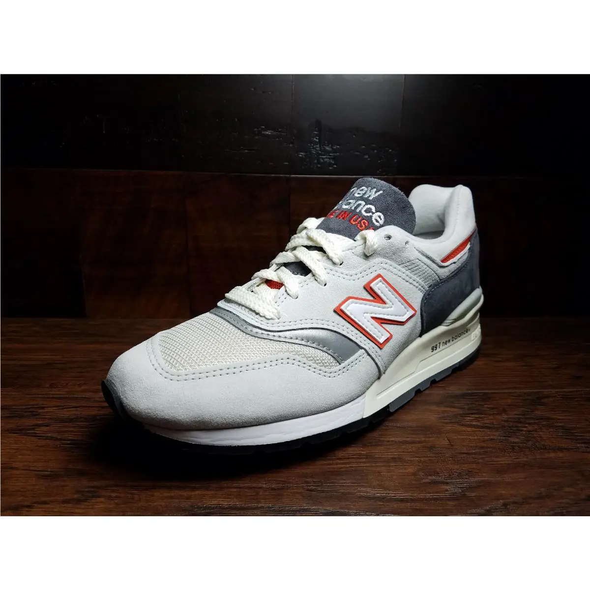 New Balance shoes - New Balance 997 - M997CSEA - Grey Suede / Orange, Main: Grey / Orange 0