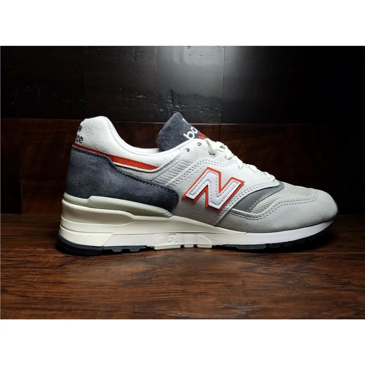New Balance shoes - New Balance 997 - M997CSEA - Grey Suede / Orange, Main: Grey / Orange 1