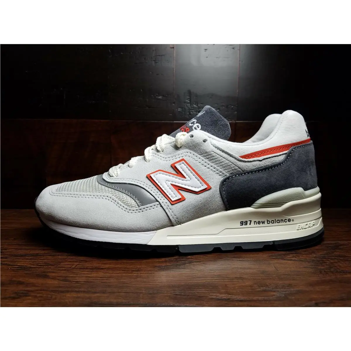 New Balance shoes - New Balance 997 - M997CSEA - Grey Suede / Orange, Main: Grey / Orange 4
