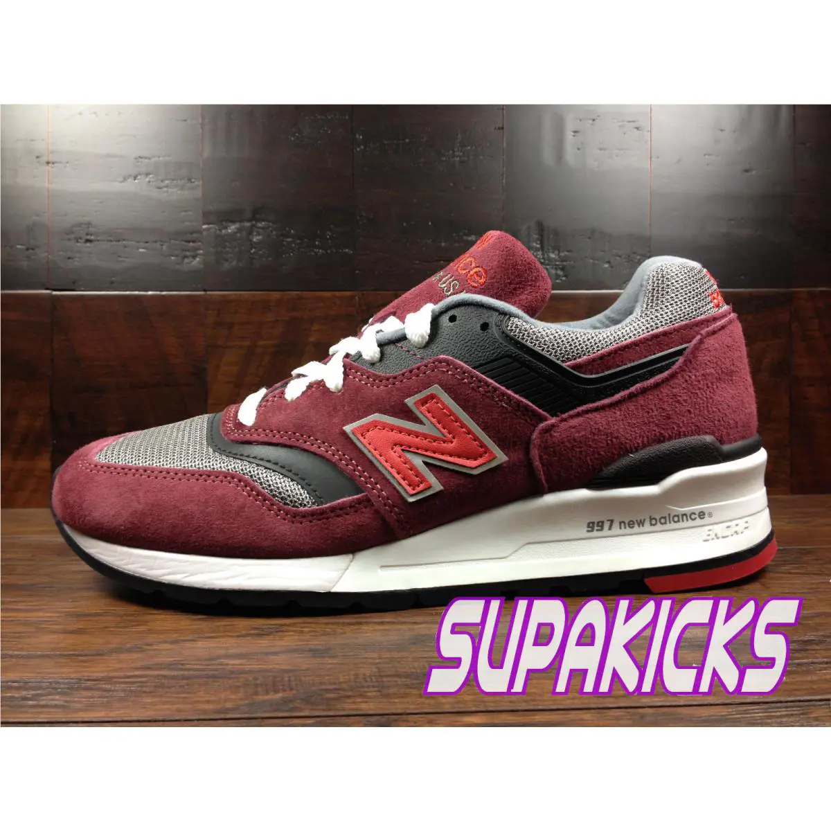 New Balance shoes - New Balance 997 - M997CRG - Burgundy / Grey / Black, Main: Burgundy / Grey / Black 4