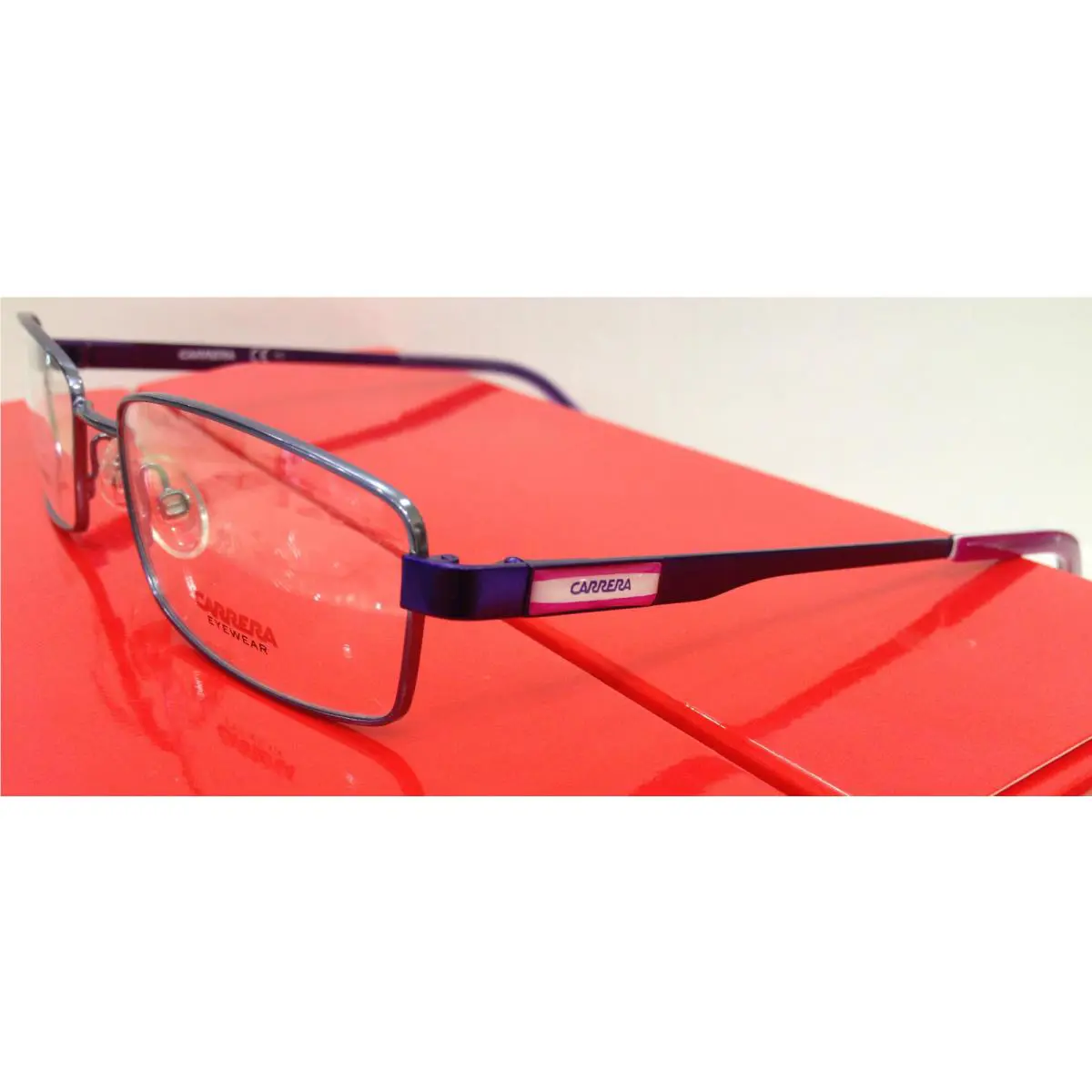 Carrera CA7553 OE9 Purple Metal Eyeglasses Frame 51-17-135 Pink Temples