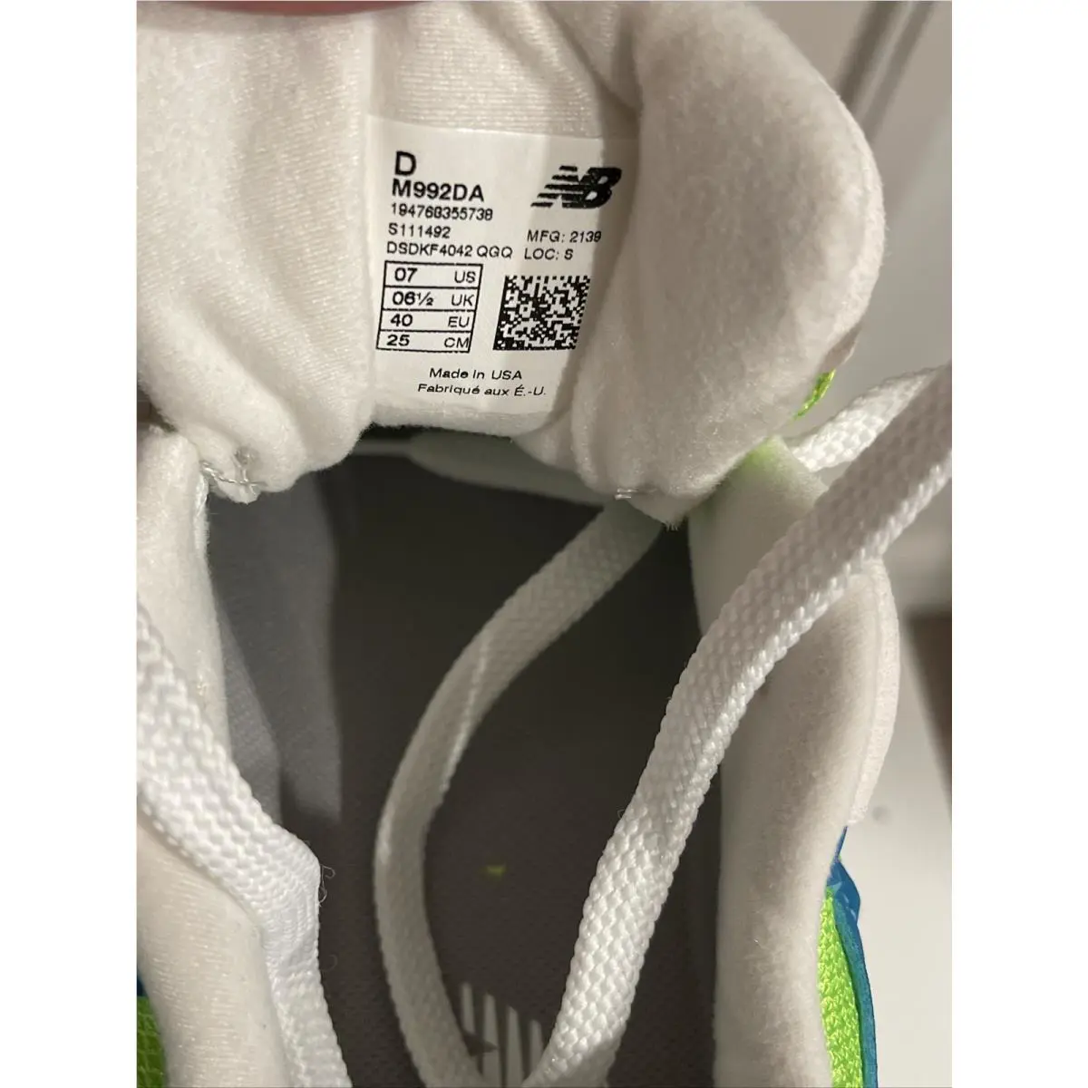 New Balance shoes - New Balance 992 - M992DA - White 9