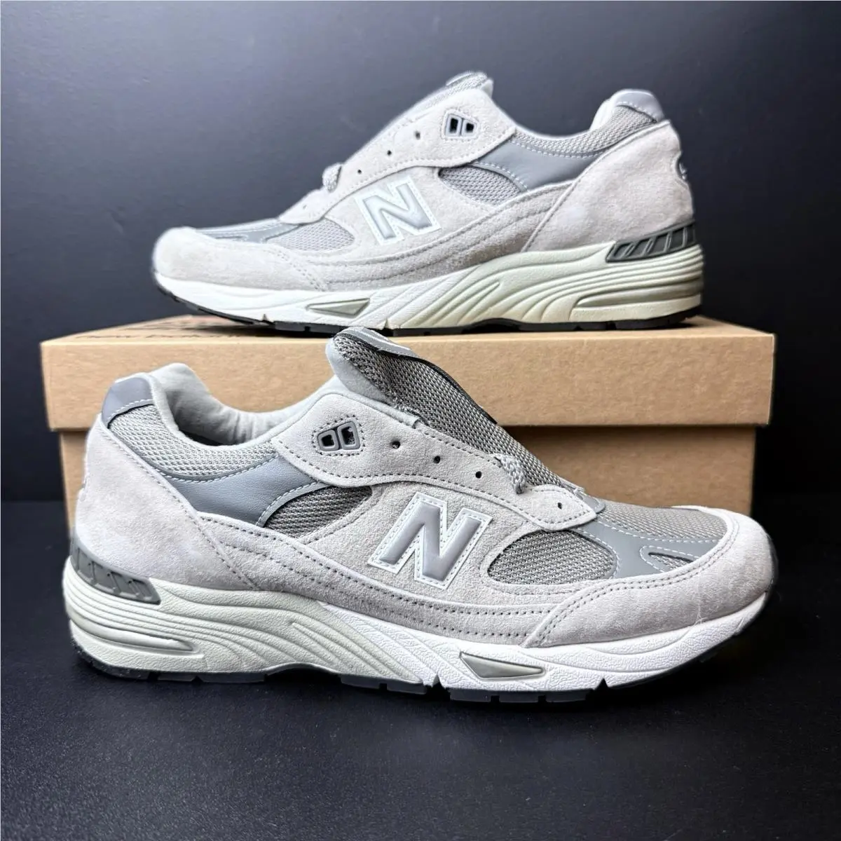 New Balance 991v1 Men`s Size 10 Made In England Grey Silver M991GL