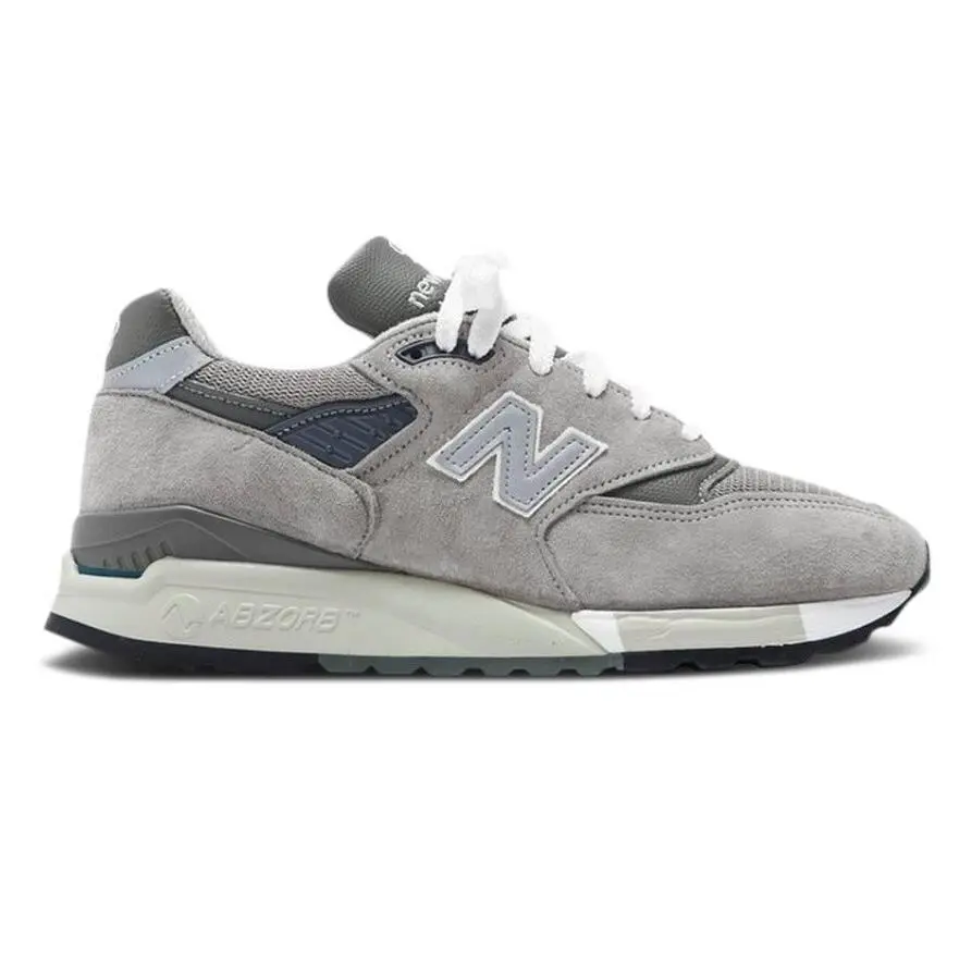 New Balance Men`s M998 Running Shoes Made in The Usa Grey/white Size 13