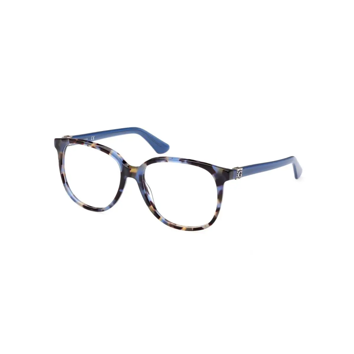 Guess GU2936 092 Blue Tortoise Plastic Round Eyeglasses Frame 56-16-140 - Frame: Blue, Lens: Clear