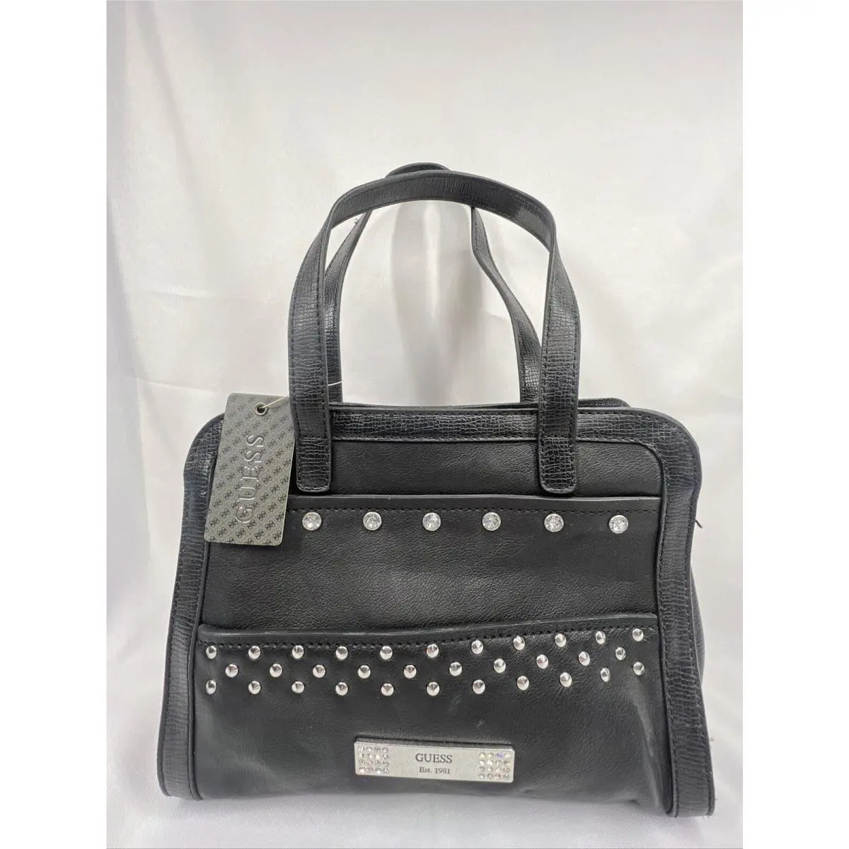 Guess Disco Queen Black Multi Shoulder Bag Handbag Purse VY439406 Zipper