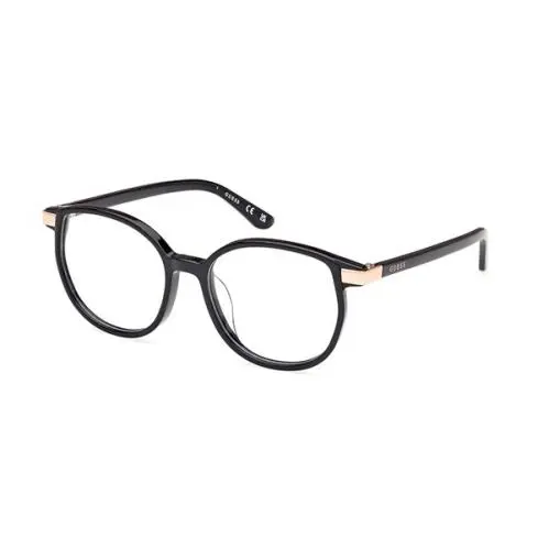 Guess GU50157-D 001 Black Round Plastic Optical Eyeglasses Frame 52-17-140