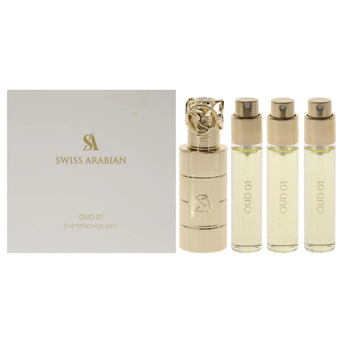 Oud 01 by Swiss Arabian - Fragrance For Men and Women - 4 pc Gift Set