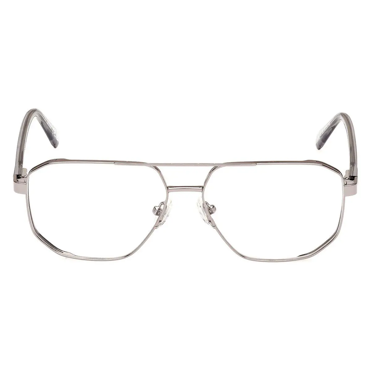 Guess GU50135 Eyeglasses Men Shiny Gunmetal 57mm - Frame: Shiny Gunmetal, Lens: Demo
