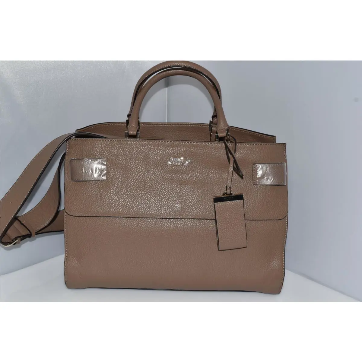 Guess Shailene Taupe Oversized Satchel VG678107 Handbag