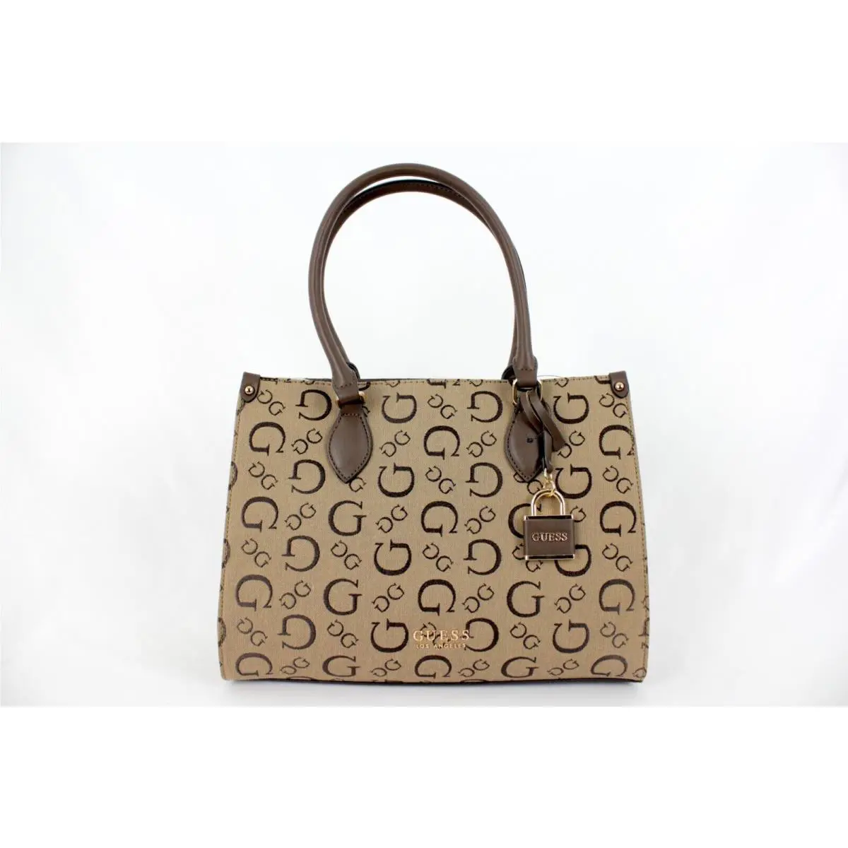 Guess Purse Satchel Hand Bag Brown Oak Park