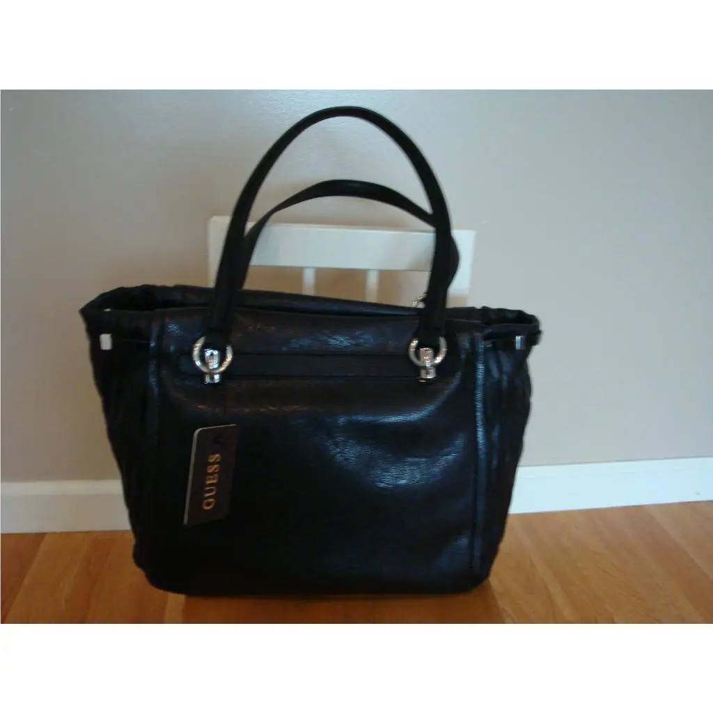 Women Guess Lekika Small Carryall Tote Handbag Purse Black