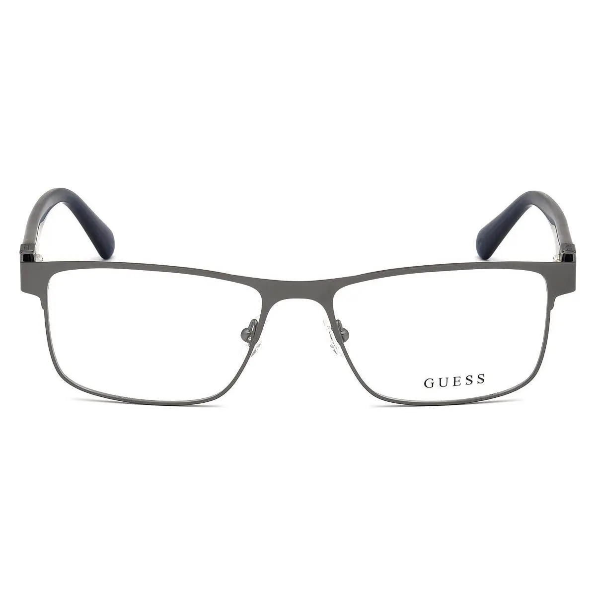 Guess GU50003 Eyeglasses Men Matte Gunmetal Rectangle 55mm - Frame: Matte Gunmetal, Lens: Demo, Code: 009 - Matte Gunmetal