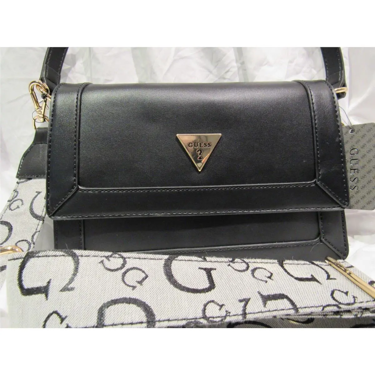 Guess Chai Ladies Purse Shoulder Bag in Black Free Usa Shipping
