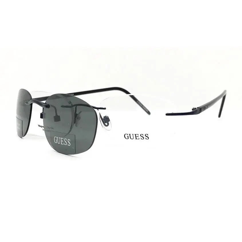 Guess Eyeglasses W/polarized Clip On 1250 Navy 49•19•143 Generic Case