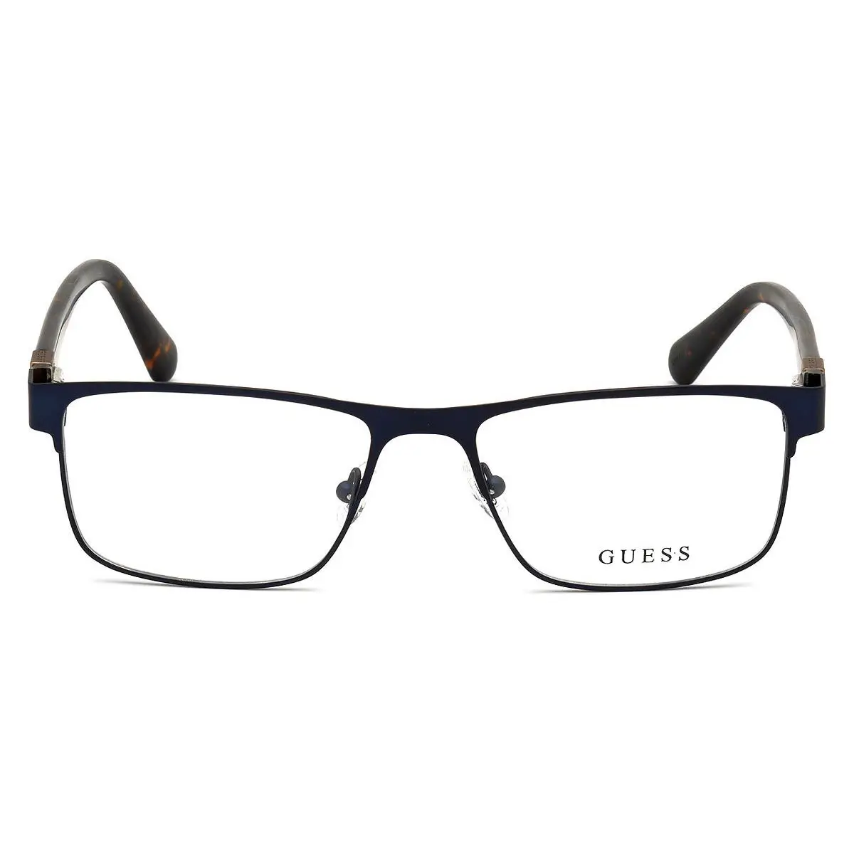 Guess GU50003 Eyeglasses Men Matte Blue Rectangle 57mm