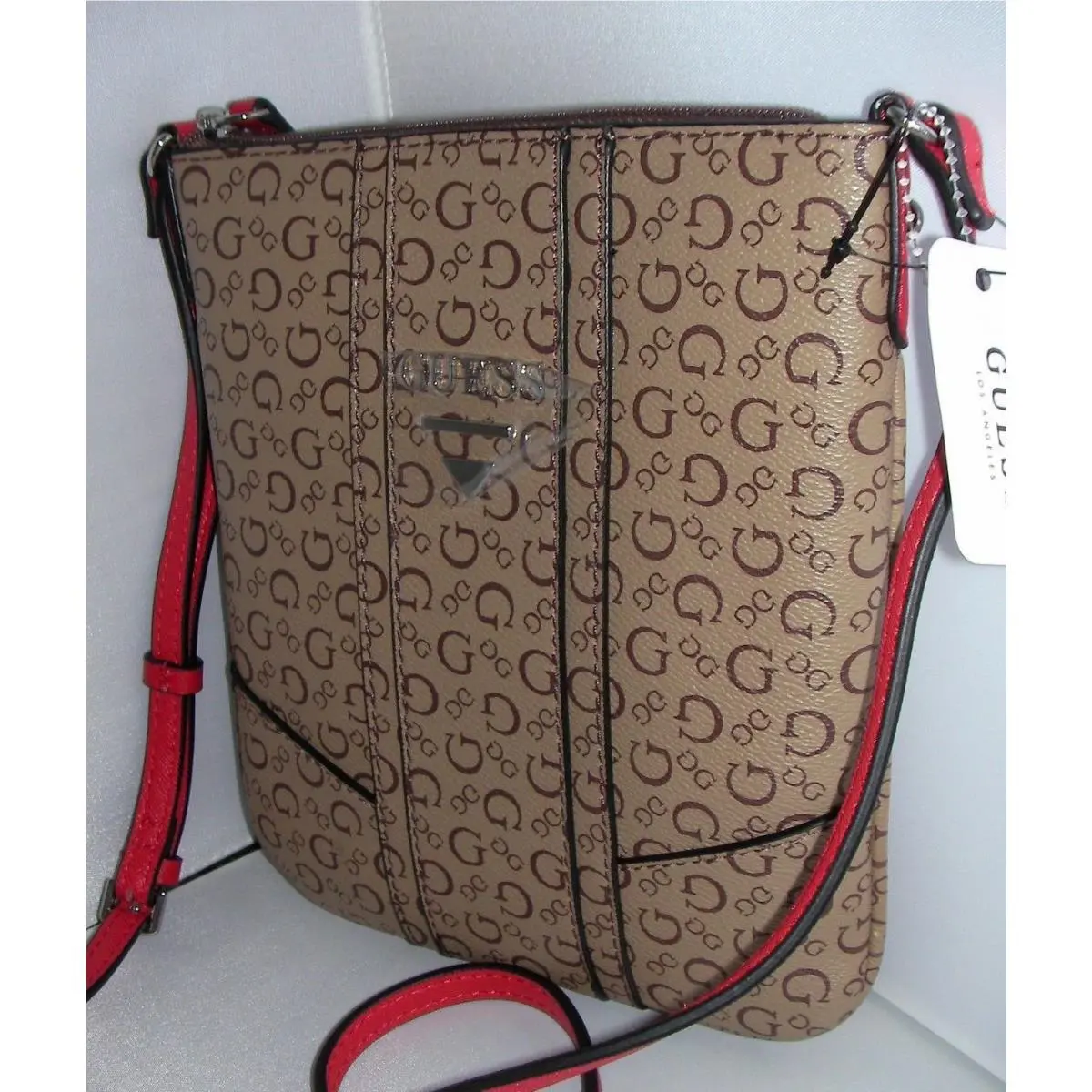 Guess Ladies Nichols Mini Crossbody Mocha Color