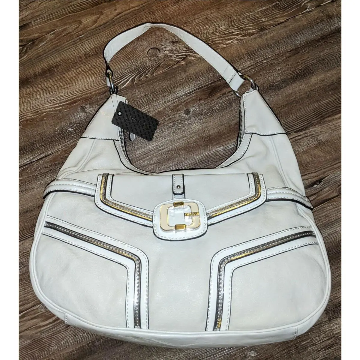 Guess Caya White Hobo Handbag