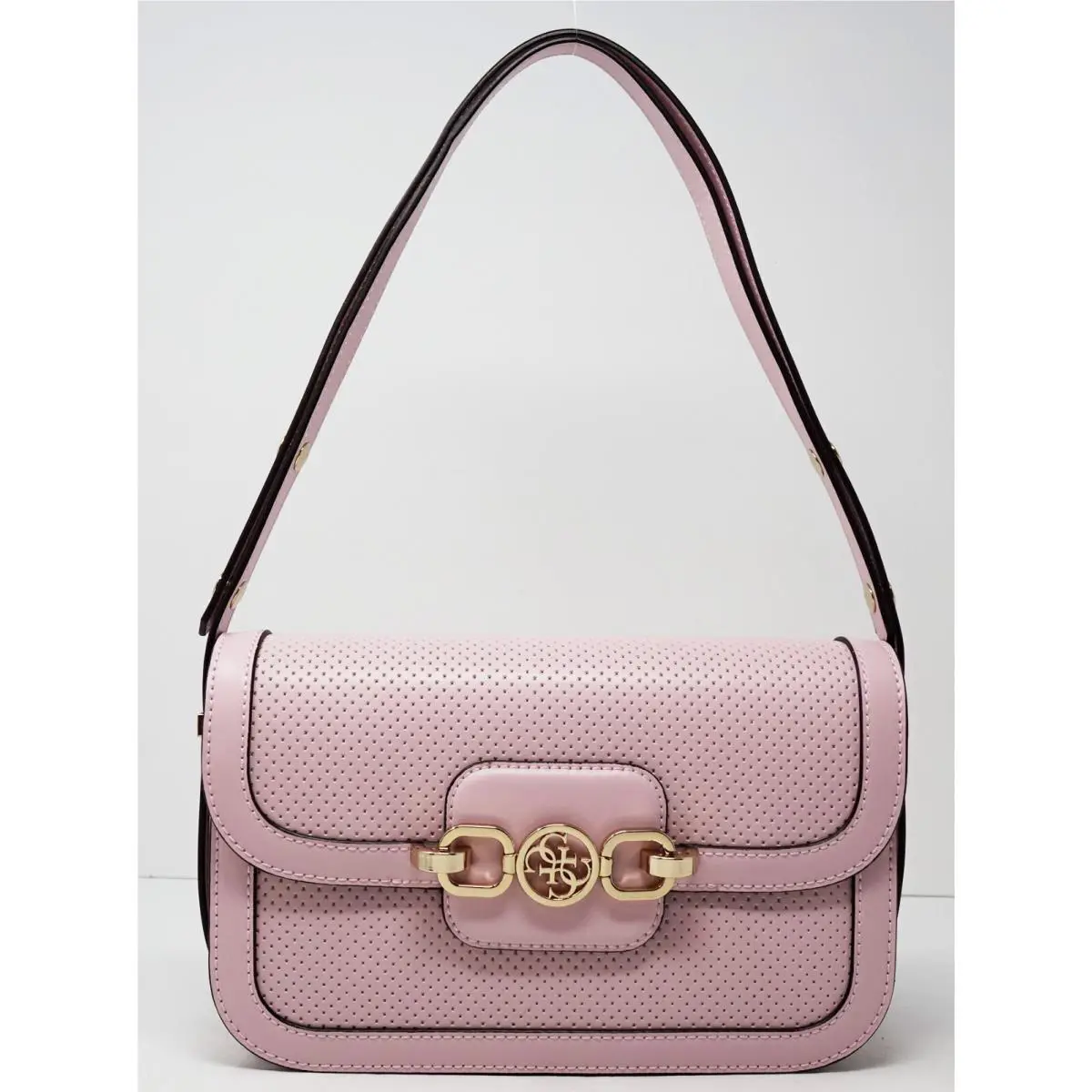 Guess Women Hensely Light Pink Logo Convertible Hobo Bag Crossbody Handbag