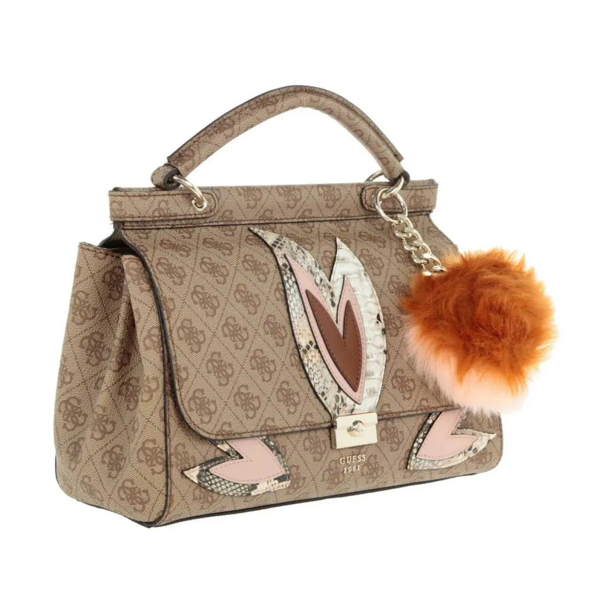 Guess Women`s Jaden / Top Handle Flap Brown SG678519 - Exterior: Brown