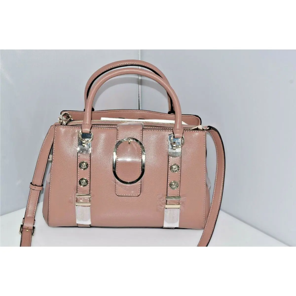 Guess Zaya Mocha Light Gold Medium Satchel Bag VG740606 Handbag