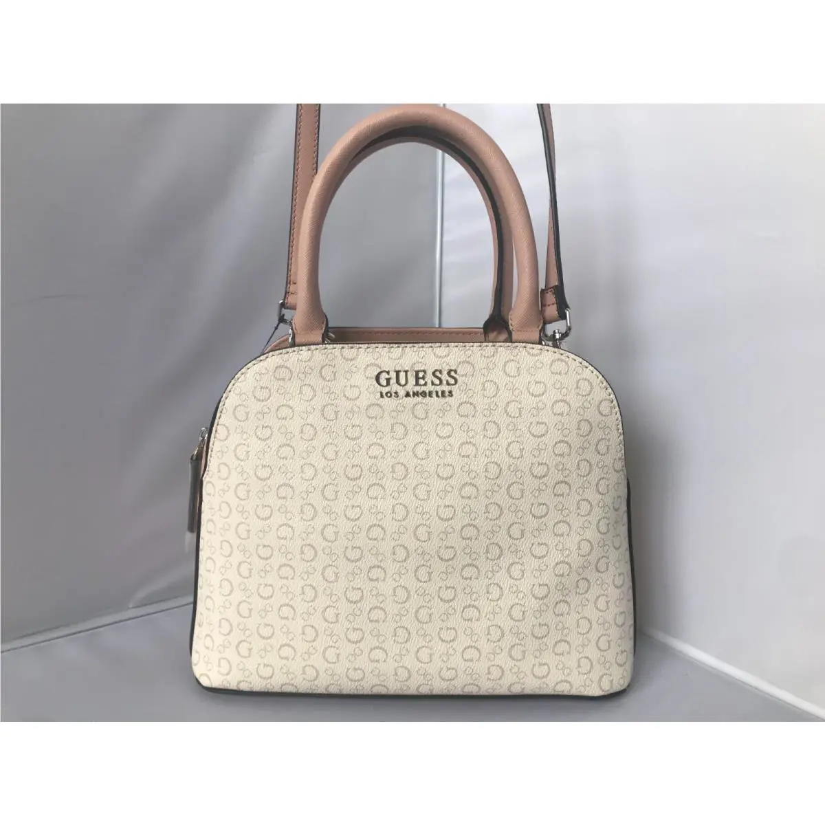 Guess Los Angeles Davian Mini Satchel Crossbody Bag/front Back Pocket