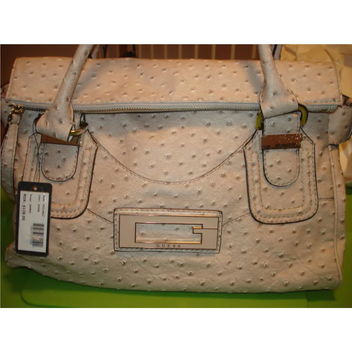 Guess Damsel Shopper Bag Handbag Sac Purse Bolsa Stone