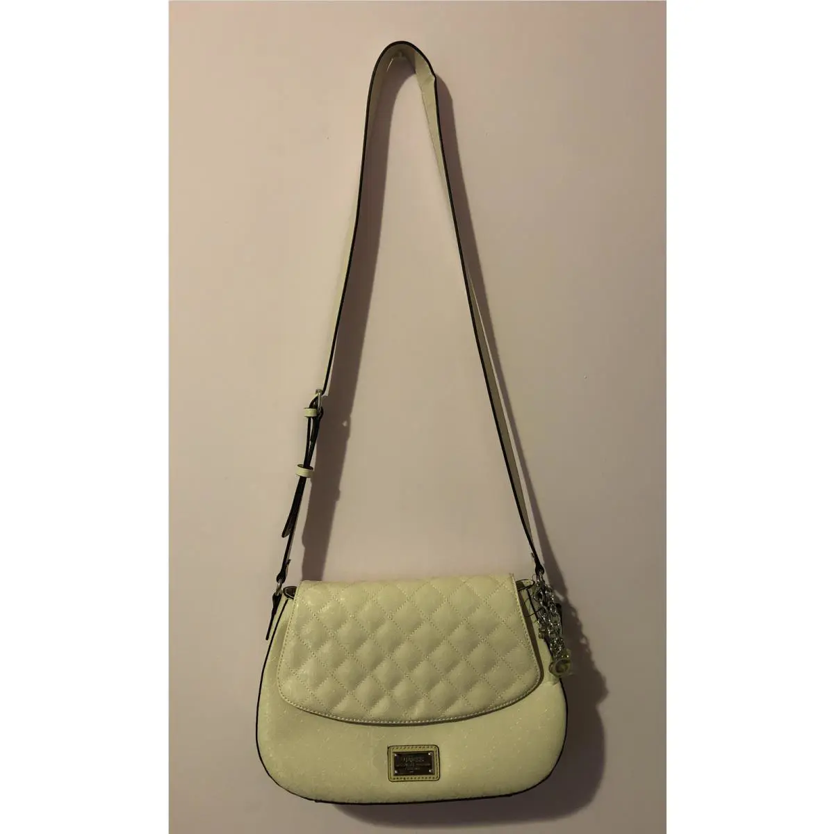 Guess Rose Pink Purse Bag Satchel Crossbody Leather Retail
