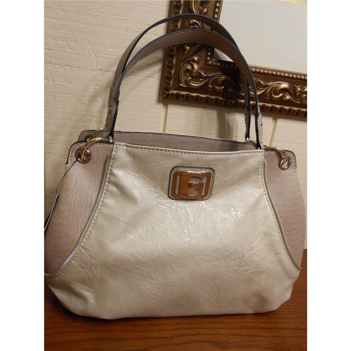 Guess Grosseto Champagne Tote Handbag