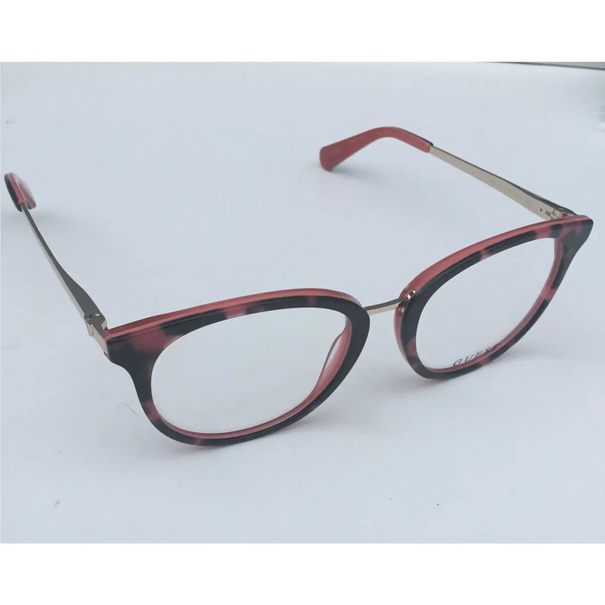 Guess Pink /light Red Round Optical Eyeglasses Frames 51-18-140 GU5218 074
