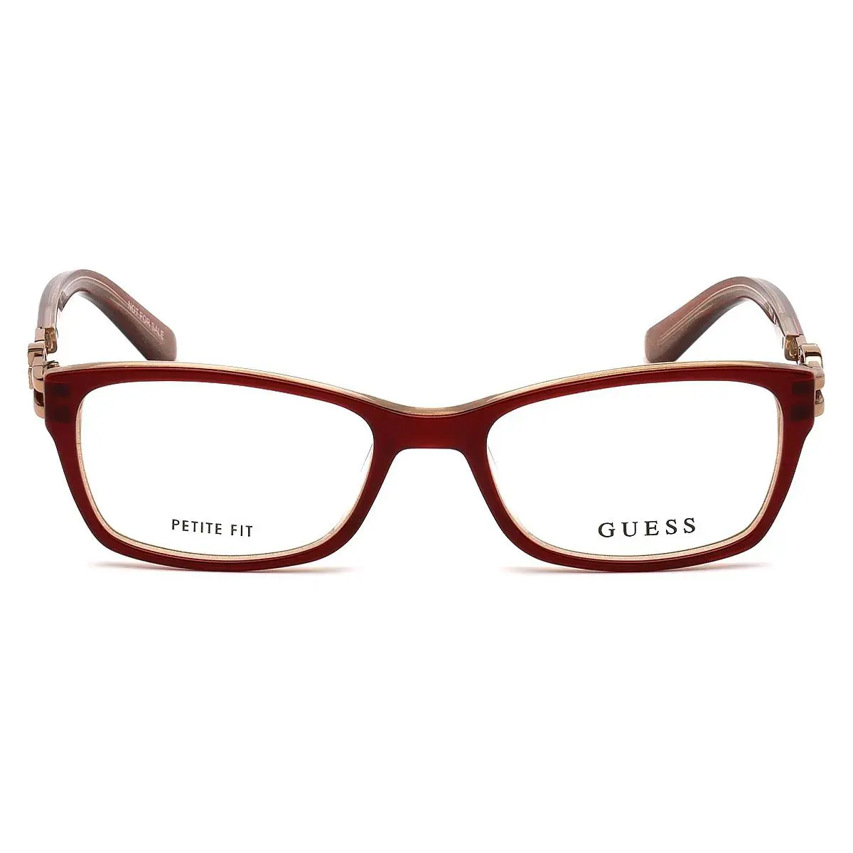 Guess GU2677 Eyeglasses Women Shiny Bordeaux Geometric 50mm